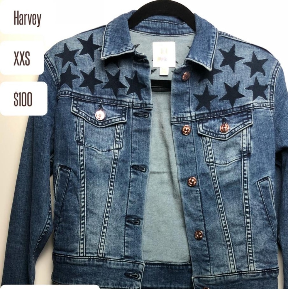 🌟NWT XXS LuLaRoe Harvey Demin Jacket w/Stars!